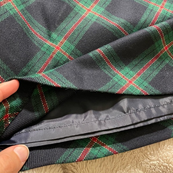 EUC Talbots Wool Blend Red and Green Plaid Skirt - Picture 2 of 4